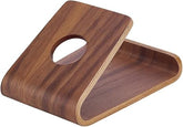 Walnut Wood Cell Phone Holder 2.95 Inch Smartphone Stand Desk Phone Mount Cellphone Cradle Handcrafted Wooden Cellphone Rest for Mobile Phones Tablet Placement